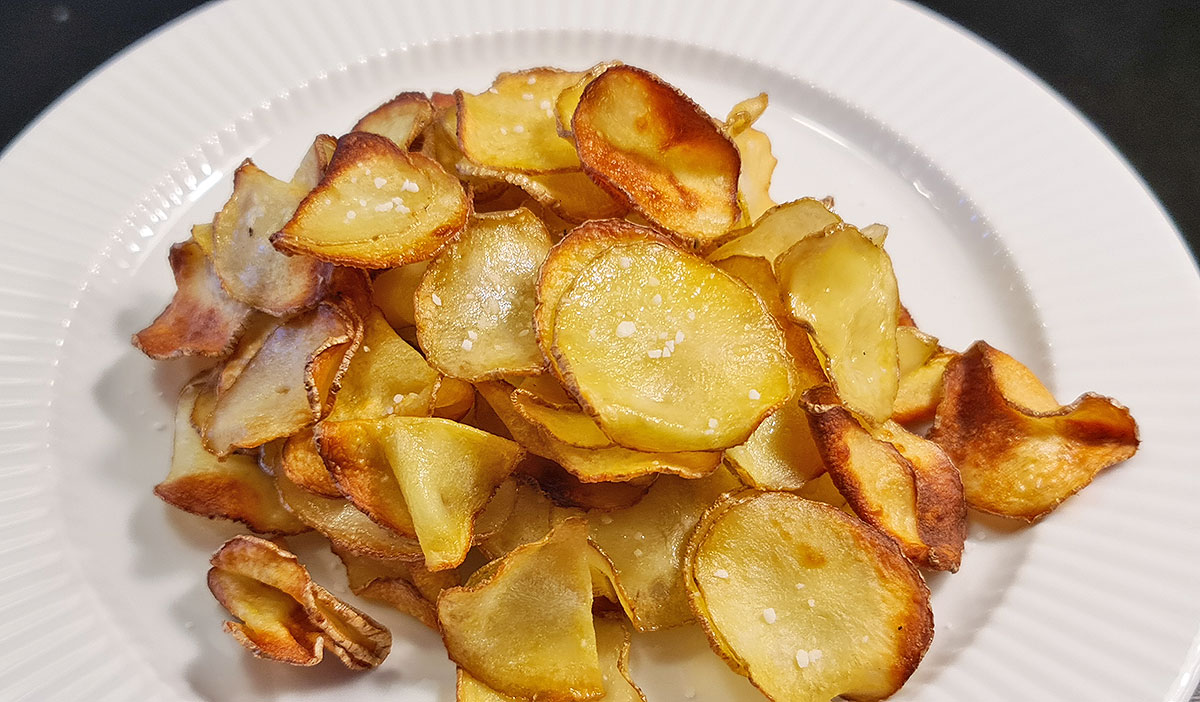 Kartoffelchips i airfryer